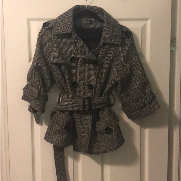 Tweed 3/4 Peacoat - Picture 2 of 4